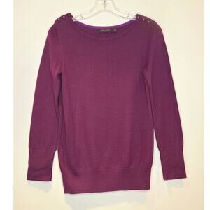 Limited merlot crewneck merino sweater - small